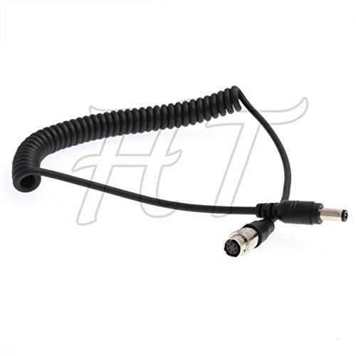 B4 ENG Servo Zoom Lens Coiled Power Cable Hirose 6 Pin Female DC Barrel for DSLR camera