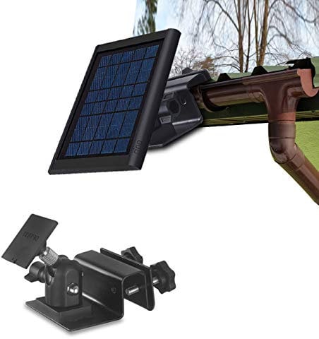 HOLACA Ringzubehör Dachrinnenhalterung für Ring Solar Einfache Installation für Ring Solarpanel Outdoor und Indoor, Schwarz