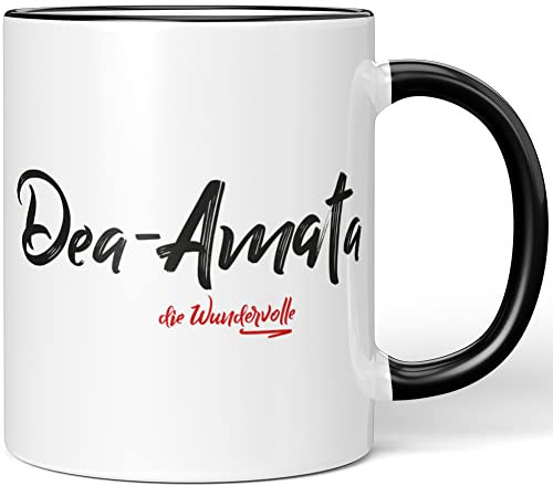 JUNIWORDS Tasse, DEA-Amata, die Wundervolle, Schwarz (5224030)