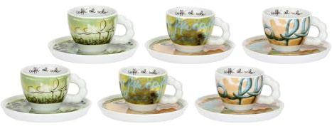 THUN - Set 6 tazzine espresso con piattino, Vogliadi - Porcellana - info in arrivo