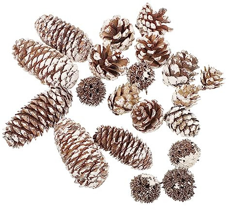 NUOBESTY 1 Satz DIY Handgefertigte Materialien Tischverzierung Tannenzapfen Zur Dekoration Hängende Tannenzapfen Weihnachtsdekoration Vasenfüller Mori-Abteilung Kiefernzapfen Kranz Urlaub