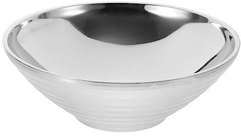 LABRIMP Soup Bowls with Handles Bag Net Japan South Korea Reusable Food Bowl Salt Japanese-Style Japanese Ramen Double Layer Mix Conical Snack Containers Food Bowl Multi-Function Noodle Bowl Metal