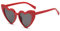 NICECONE Herz-Sonnenbrille Love Pearl: Retro Damen-Sonnenbrille in Herzform, UV400-Schutz, Party- und Festival-Accessoires, Weiß, Grau