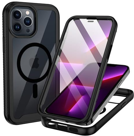 XTCASE für iPhone 11 Pro Hülle Magnetisch Kompatibel mit Magsafe, 360 Grad Ganzkörper Schutzhülle mit eingebauter Displayschutzfolie, Stoßfest Kratzfeste Nie Vergilbung FallSchutz, Schwarz