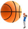 SKIKHN Silent Basketball, 24cm Leiser Basketball,Ball aus Schaumstoff mit Hoher Dichte,Lautlose Basket ball,Schaumstoffball für das Training im Raum,Lightweight Training Ball Für Kinder und Erwachsene