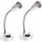 DIYEAH 2Pièces Lampe de Chevet LED Flexible Liseuse pour Chambre Bureau Cou Oie Orientable Lumière