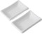 FUNNETOYU 2 piezas Bandeja de Porcelana Blanca para Aperitivos y Salsas Plato Rectangular para Condimentos y Salsa de para Uso Diario y Reuniones Reutilizable