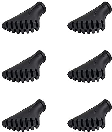 Crestgolf Nordic Walking-Pads für Asphalt, Trekking-Stock-Gummifuß für Asphalt und Stein, 6 Stück