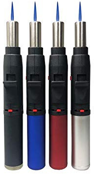 Torchlighter 2 STK. Stabfeuerzeug 17,6 cm lang Nachfüllbar Doppelflamme Metall Klassisch Blau