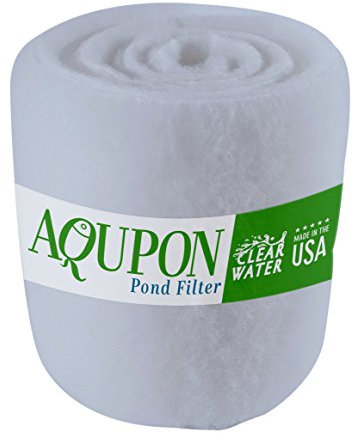 AQUPON Koi Pond Filter Media Pad - Cut to Fit Roll (Dye-Free/Blue Bonded) - 1.25 Inch Thickness (12 ft, Dye-Free)