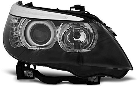 LED Angel Eyes Scheinwerfer Set H7/H7 schwarz für BMW E60/E61 03-07