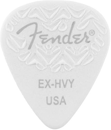 Fender Wavelength Guitar Picks 351 Shape, White, Extra Heavy, 6-Pack
