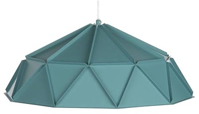 Industrielle Hängelampe geometrischer Lampenschirm türkis blau Senia