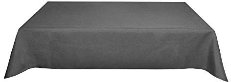 Tischdecke Leinenoptik Leinen Lotuseffekt Wasserabweisend Lotus Eckig 130x260 cm Grau