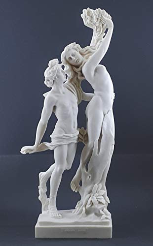 God Apollo & Daphne Statue aus gegossenem Marmor, Skulptur, Kopie Bernini 48 cm