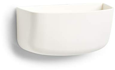 Zeller 14721 Utensilienhalter, Kunststoff, weiß, ca. 16 x 7 x 8 cm, selbsthaftende Wandbefestigung, zwei Fächer, schwebender Stauraum für verschiedenste Einsatzbereiche