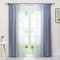 Delien Voile Gardine mit Farbverlauf Design transparenter Vorhang mit Kräuselband Wohnzimmer Fensterschals (2 Stück, je 245x140cm), grau