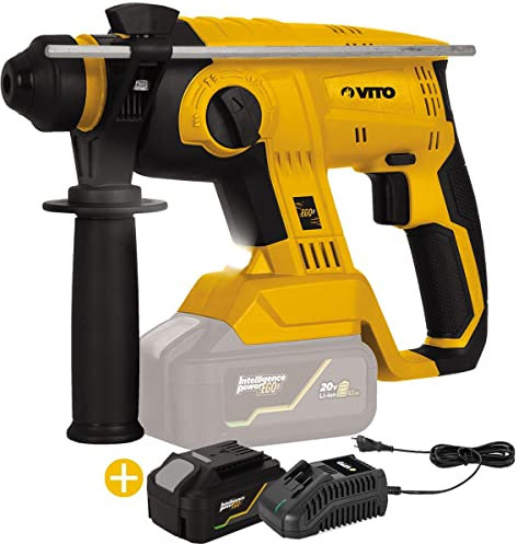 Martillo perforador SDS MAX inalámbrico 20 V Litio Ion VITO EGO LII + batería 4 Ah + cargador rápido