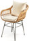 Kobolo Gartenstuhl und Esszimmerstuhl Stuhl im Retro-Look inkl Kissen Sitz- und Rückenkissen, Outdoor und Indoor