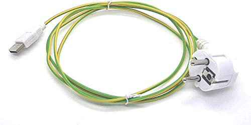 Santé & Bien Etre Cable de conexión a tierra USB de 2 metros para módem, caja de Internet, TV y ordenador portátil