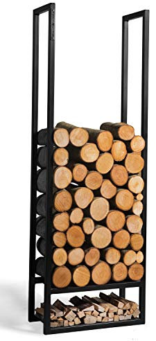 Kaminholzregal Atos H 120 cm Holzregal für Kaminholz Kaminholzablage aus Stahl Kaminholzständer CookKing