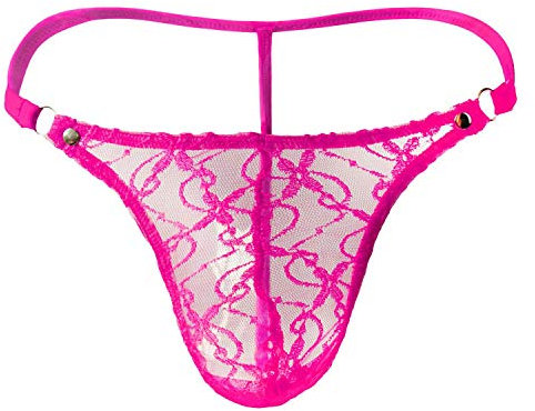 JFAN Perizoma Uomo Slip da Uomo con Motivo in Pizzo G-String Intimo Tanga