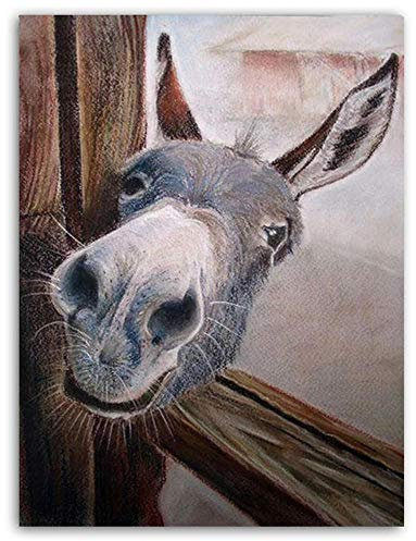 Yingxin34 Puzzles 1000 Teile für Erwachsene - Süßes kleines Esel-Puzzle - Buntes Spielzeug für Bildung und Entspannung 26x38cm