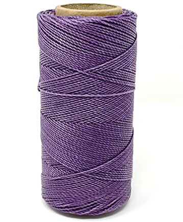 Linhasita - Cordoncino cerato da 1 mm, filo macramè viola, prodotto in Brasile, PE-4/100G TEX 595 COR 69, 168 metri