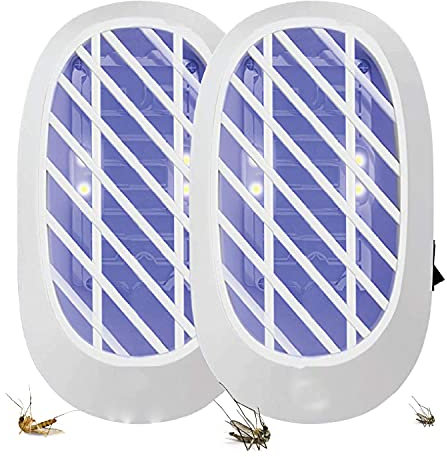 ZEACCT Indoor Insektenfalle Zur Abtötung von Mücken, Fruchtfliegen und Fliegen Insektenvernichter Blaulicht Umweltschutz Plug-in 2er Pack