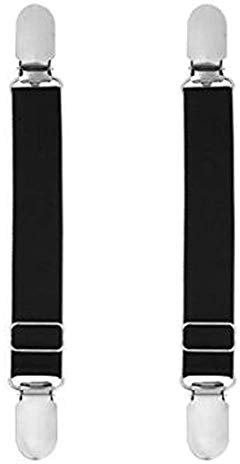 2 pièces/paire de porte-jarretelles élastiques réglables multifonctionnelles avec sangles droites et fermeture en métal (Noir), Noir , Y style