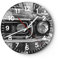 Modern Wanduhr Ford Mustang Mach 30x30cm Rund Klein Wand Uhr Glas Analog Zimmeruhren Küche Büro Wohnzimmer Glasuhr Wall Clock Dekoration Design Wanddekoration Küchenuhr C4AR30x30-4619