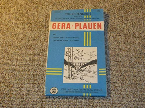 Touristenkarte Gera-Plauen mit oberer Saale, Weisser Elster, Zwickauer Mulde, Vogtland