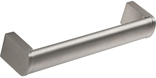 OBF 8507210328 Grimme Griff Palmas, Möbelgriff Breite 336 mm Küchengriff Edelstahl gebürstet, Silber, Lochabstand 328 mm