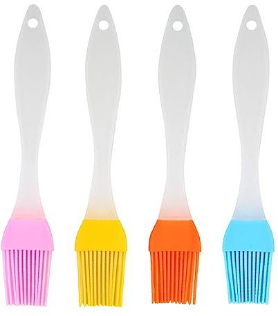 Tadipri 4 PCS Pennello da Cucina in Silicone, Pennello Cucina, Pennelli in Silicone Pennello per Grill alla Griglia, Utensile da Cucina Multiuso in Silicone, per Forno, Arrosti, Torte, Pane, Eccetera