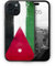 MUNIQASE Jordanien Grunge - Silikon Hülle für iPhone 15 - Jordanische Schutzhülle Handyhülle Case Cover