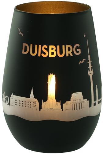 Goodtimes Windlicht Duisburg Skyline (Schwarz & Gold)