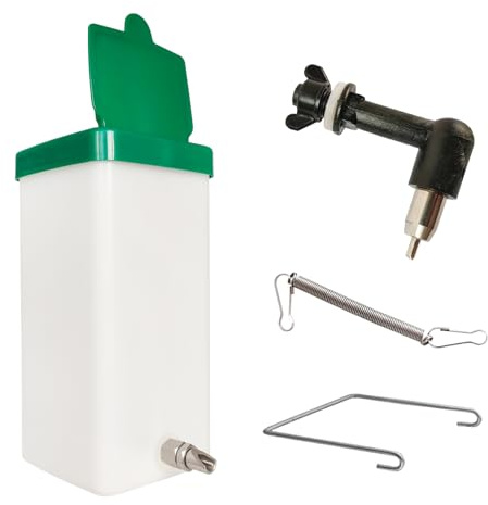 Cyrading 32oz No-Drip Rabbit Waterer Stainless Steel Nipple for Small Animal Rabbit Waterer for Small Pet/Bunny/Ferret/Hamster/Guinea Pig (1L) (cy-tzwsq, xbh1)