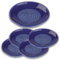 TURBO PRODUKTE Rallador de cerámica, ideal para jengibre, ajo y limones, apto para lavavajillas, plato rallador de estilo mediterráneo, azul oscuro, 10 unidades