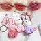 Bekoeen 3Farben Cute Rabbit Lip Glaze,Kaninchen Jelly Lipstick,Lovely Liquid Lipstick,Moisturizing Lip Stain,Crystal Flüssige Lippenstifte Set, Plumping Sweet Lip Glow Öl