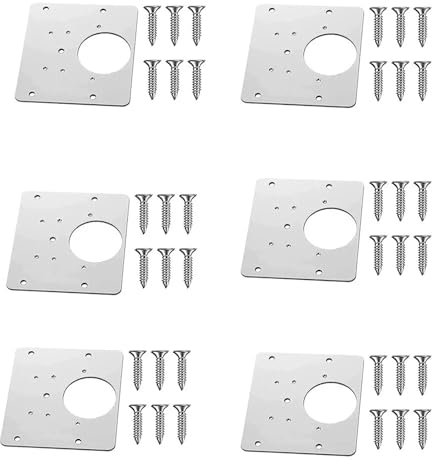 DWPVT Cabinet Hinge Repair Plate, Fixing Plate for Kitchen Cupboard Furniture Cabinets Door with 36PCS Screws,Stainless Steel Hinge Repair Plate Kit for Kitchen Wood Furniture Drawer Window Door