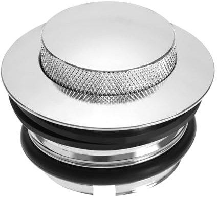 ECSiNG Bouchon de Carburant Pop-Up pour Moto Bouchon de Réservoir de Carburant Ventilé Bouchon de Gaz Pop-Up Compatible avec Har-Ley Davidson à Filetage Régulier Argent