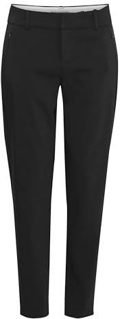 fransa FRVita Damen Stoffhose Hose Pants mit Reißverschlusstaschen Gürtelschlaufen Baumwollmischung Slim fit