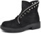 IF Fashion Stivaletti Stivali Anfibi Scarpe da Donna Lacci Elasticizzati Strass MP362-1 Nero 40