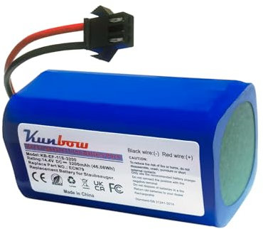 Kunbow 3200mAh Li-ion akku,Ersatzakku für Eufy RoboVac 11 11S MAX,30C 35C,G10 Hybrid,G40 Hybrid+,für IKOHS Netbot S14 S15,Tesvor X500,Conga Excellence 950 1790 1990,DEEBOT N79,N79S,DN622 RoboVac.