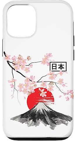 iPhone 15 Pro Vintage Cherry Blossom Fuji Sakura Japanese Art, Sakura Case