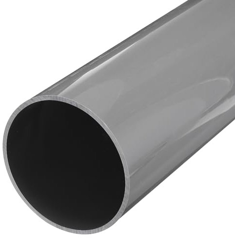 sourcing map Tube rond rigide en PVC - 152 mm x 160 mm x 500 mm - Gris clair - Résistant aux impacts pour tuyaux d'eau, travaux manuels, décoration, manchon de câble