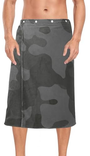 linqin Herren-Duschtuch, Militär, Camouflage, elastische Taille, Strandtuch, 152,4 x 71,1 cm, Badetuch für Herren, Sauna, Schlafsaal, Essentials