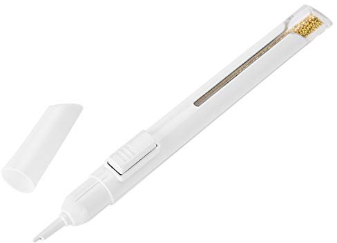 Nail Design Tools, Nail Art Bullion Pen Metal Beads Dotting Painting Drawing Pen Nail Dotting Tool Nail Tools For Nail Art DIY Manicure Decorations For Women Beauty Salon (Gold)