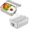 UNGFEI 2 PCS 850ml Stainless Steel Lunch Box, Metal Bento Box with Removable Dividers, Food Containers for Sandwich, Lunch, Food Storage