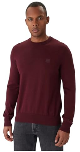 BOSS Men's Kanovano_s Knitted_Sweater, Dunkelrot, M